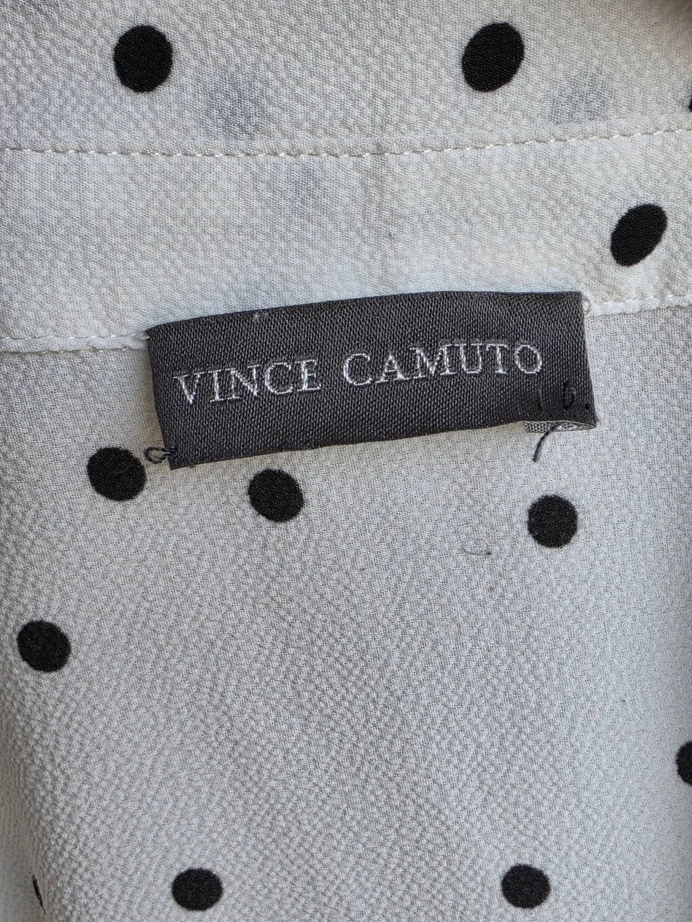 Vince Camuto White Polka Dot Blouse - Picture 5 of 5